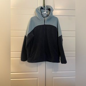 Mens Sherpa Fuzzy Fleece Teddy Full Zip Hoody Jacket XL extra large target brand